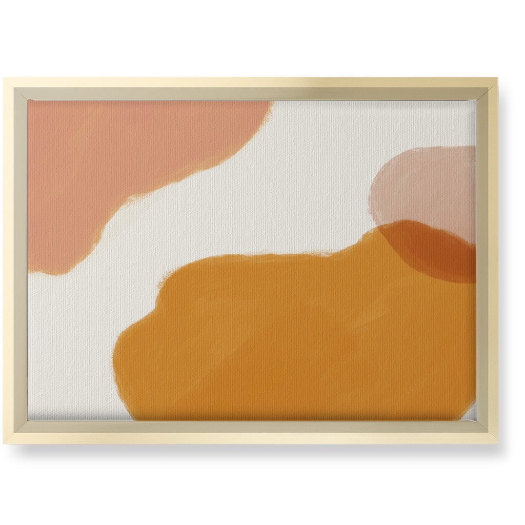 Abstract Shapes - Neutral Wall Art, Gold, Single piece, Canvas, 10x14, Orange, Orange