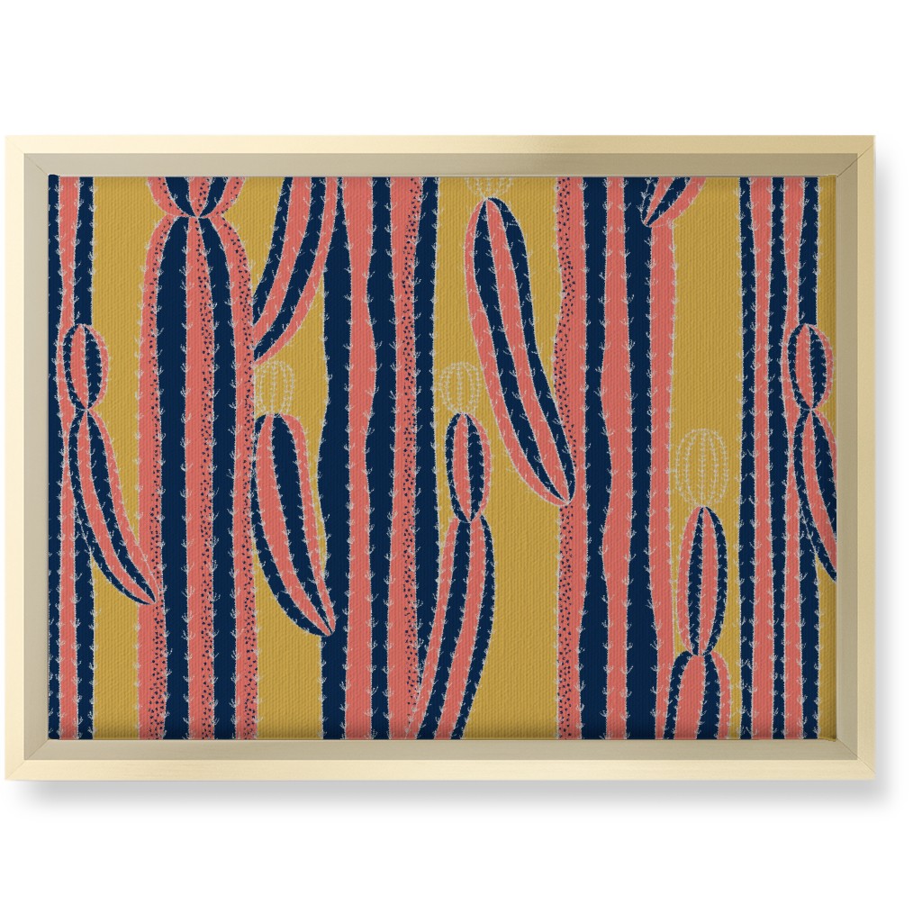 Saguaro Prickle - Multi Wall Art, Gold, Single piece, Canvas, 10x14, Multicolor