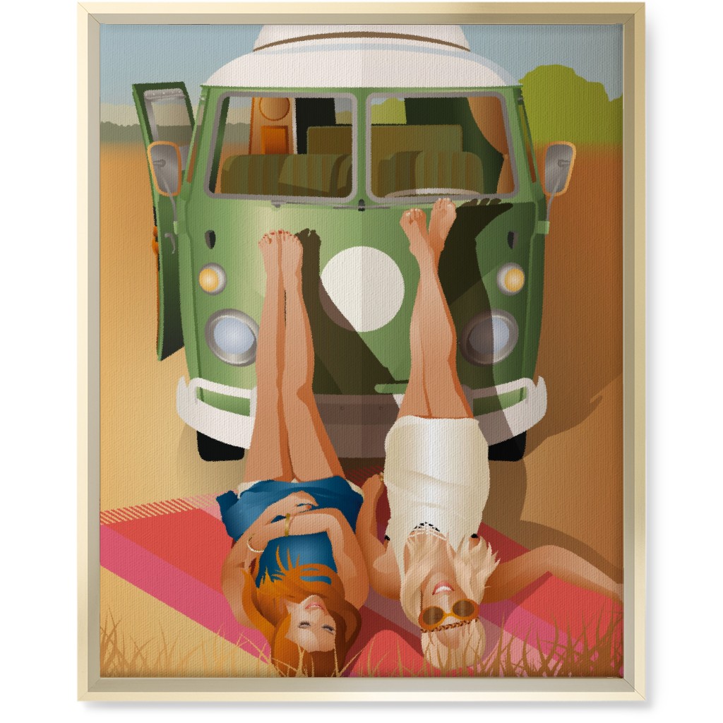 a Happy Place - Multi Wall Art, Gold, Single piece, Canvas, 16x20, Multicolor