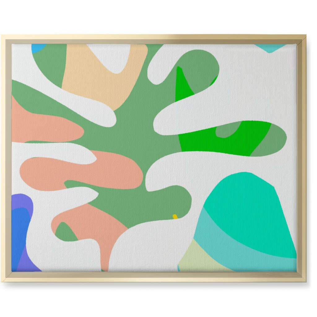 Summer Nature Love Matisse Style Wall Art, Gold, Single piece, Canvas, 16x20, Multicolor