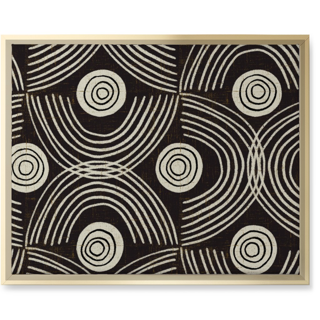 Open Ended - Black Wall Art, Gold, Single piece, Canvas, 16x20, Black, Black