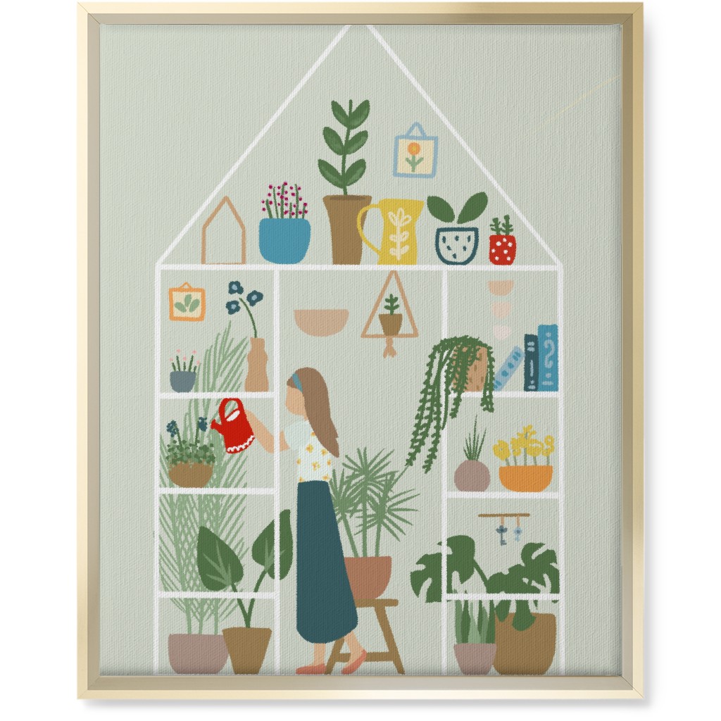 Gardening Indoors - Multi Wall Art, Gold, Single piece, Canvas, 16x20, Multicolor