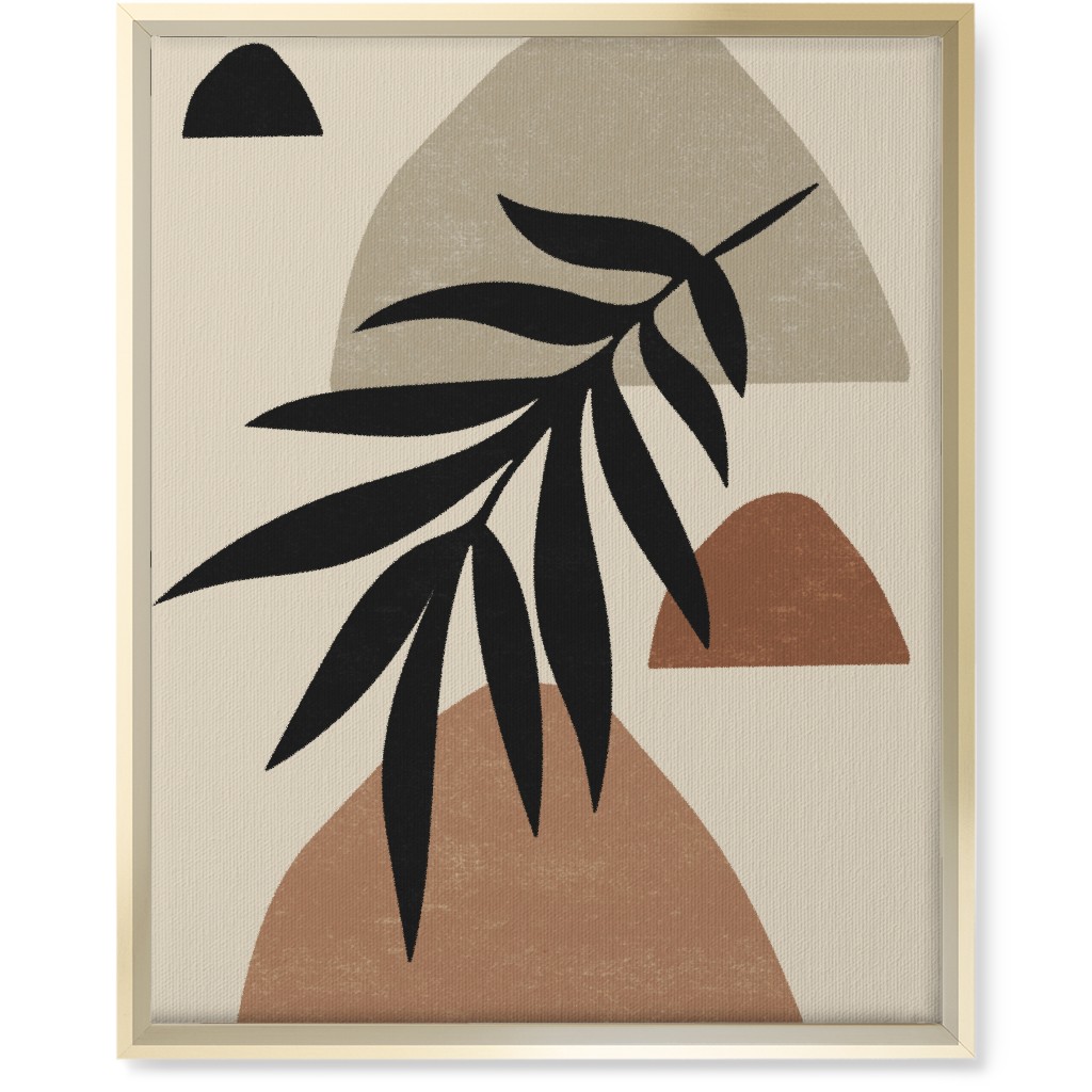 Abstract Palm - Neutral Wall Art, Gold, Single piece, Canvas, 16x20, Beige, Pearl