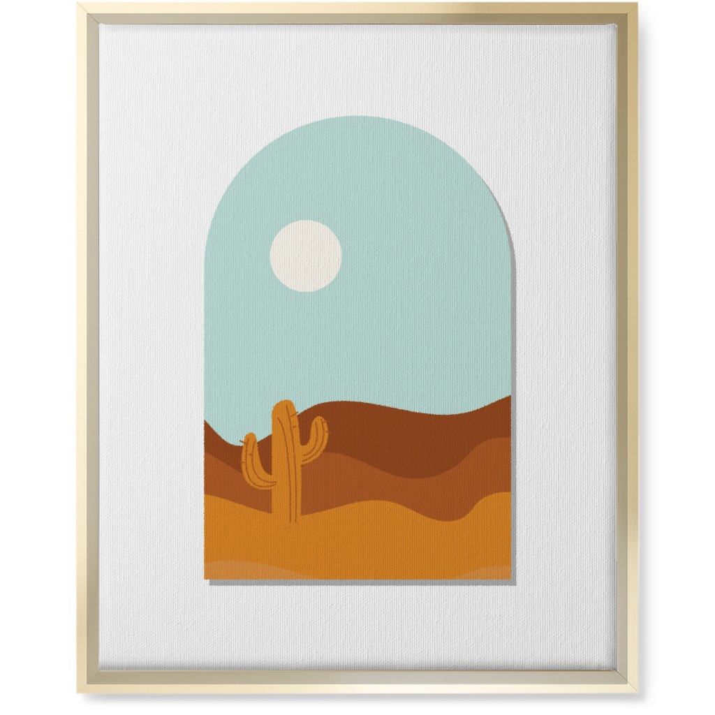 Abstract Landscapes in Windows Wall Art, Gold, Single piece, Canvas, 16x20, Multicolor, Tawny