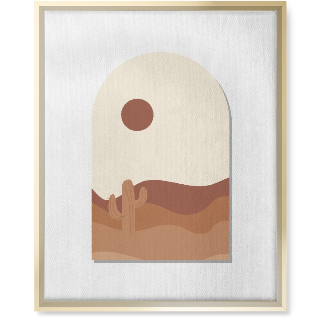 Abstract Landscapes in Windows Wall Art, Gold, Single piece, Canvas, 16x20, Multicolor, Antique White