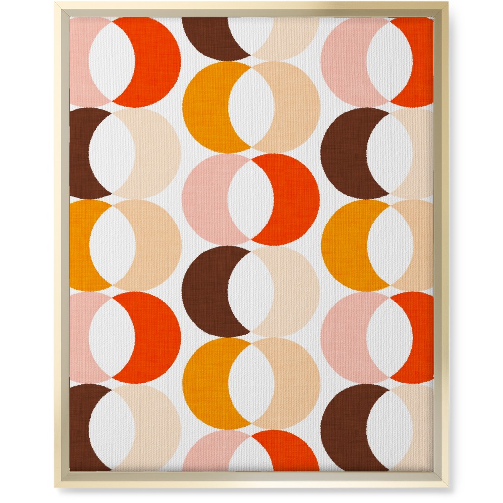 Retro Moon - Warm Wall Art, Gold, Single piece, Canvas, 16x20, Multicolor