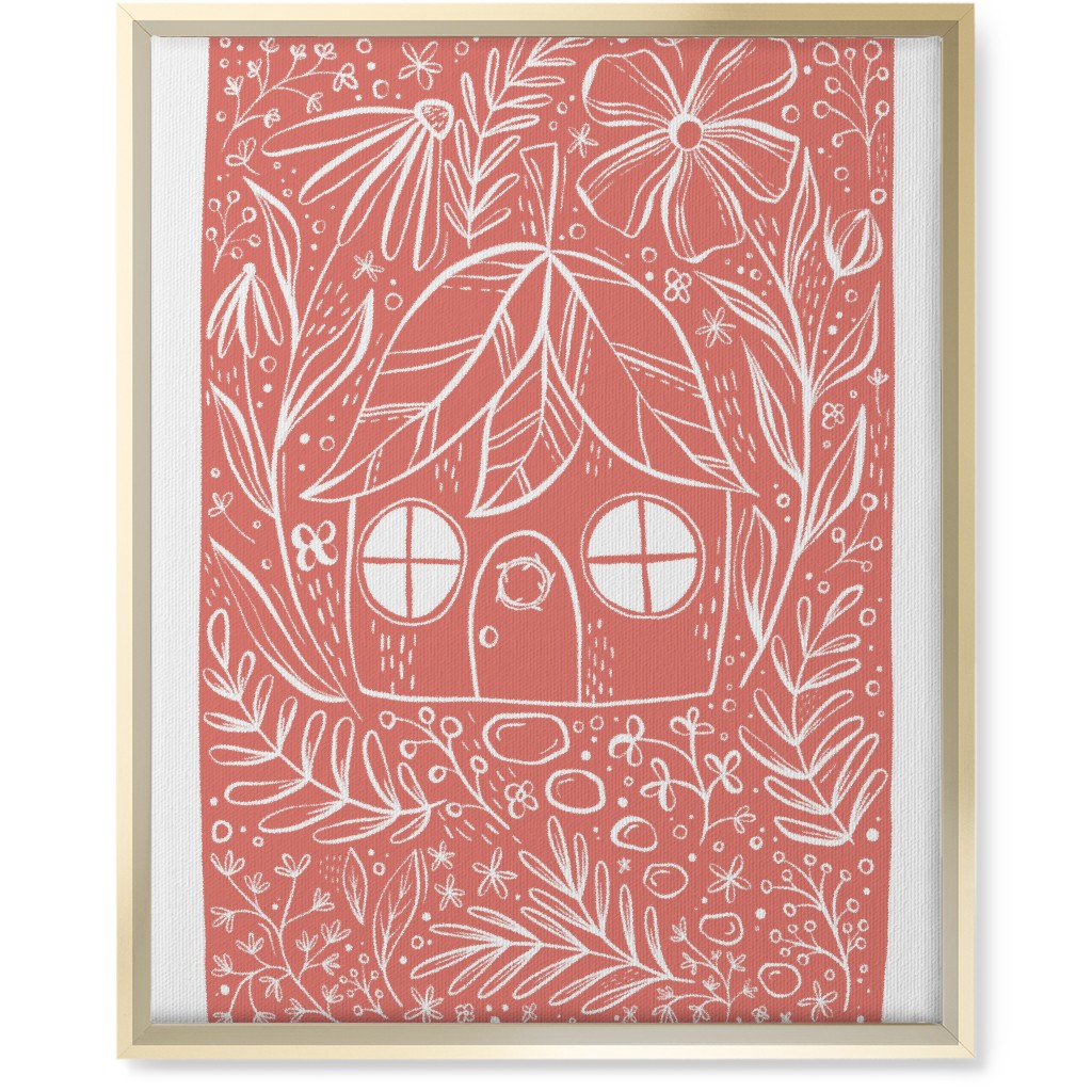 Fairy House - Pink Wall Art, Gold, Single piece, Canvas, 16x20, Pink