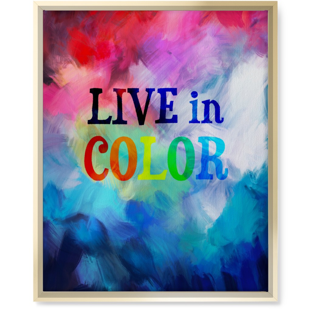 Live in Color - Multi Wall Art, Gold, Single piece, Canvas, 16x20, Multicolor
