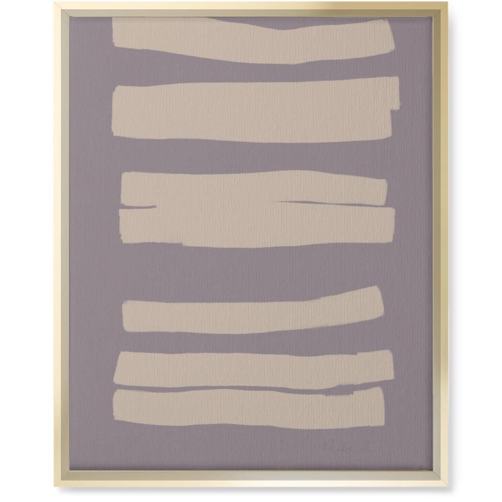 Bold Stripes Abstract Ii Wall Art, Gold, Single piece, Canvas, 16x20, Purple