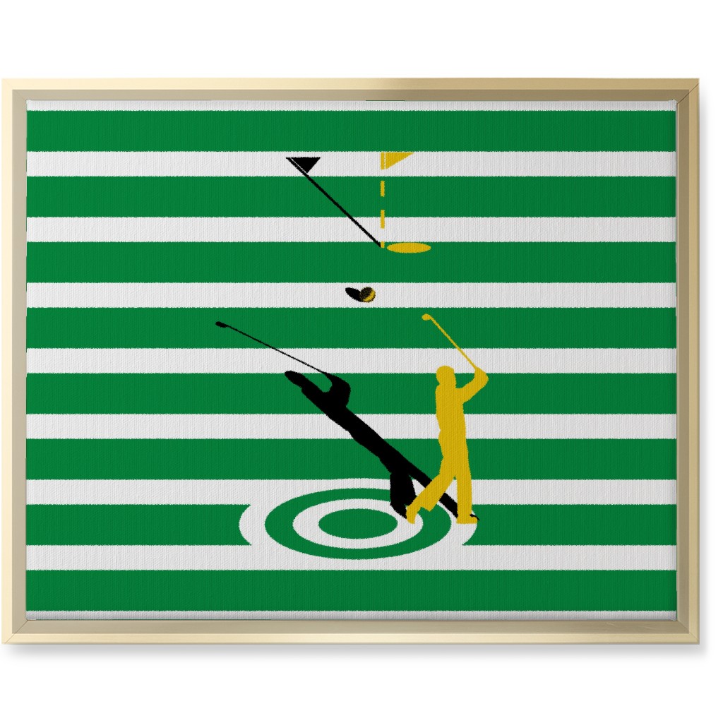 Golf Golden Shot - Green Wall Art, Gold, Single piece, Canvas, 16x20, Green, Classic Green