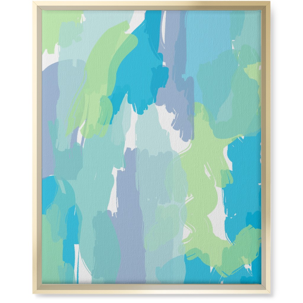Abstract Painting - Cool Wall Art, Gold, Single piece, Canvas, 16x20, Multicolor