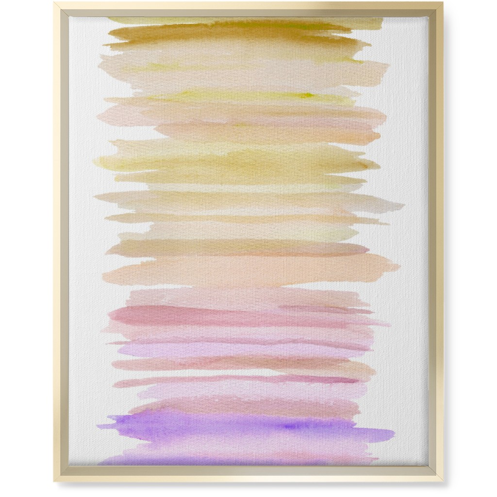 Watercolor Ocean Seashore Wall Art, Gold, Single piece, Canvas, 16x20, Purple