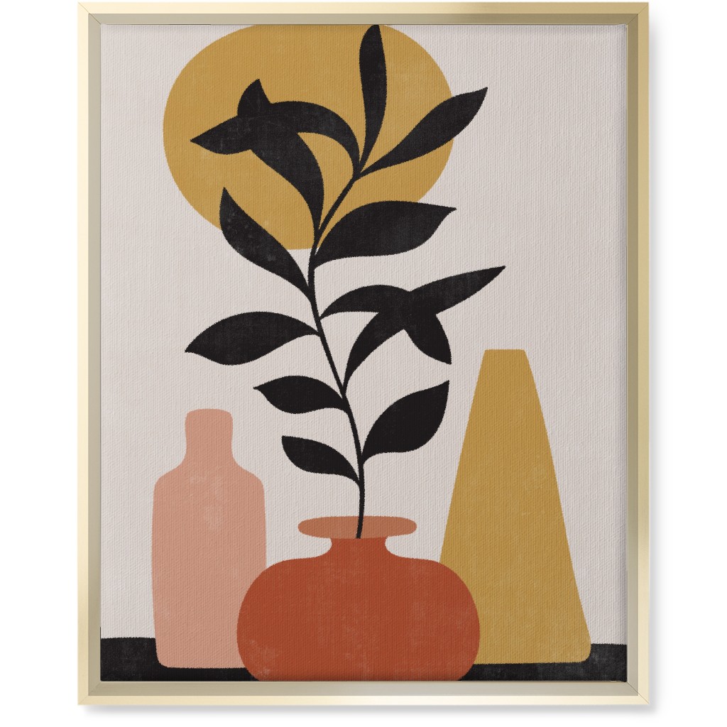 Earthen Mantel - Terracotta Wall Art, Gold, Single piece, Canvas, 16x20, Orange, Orange