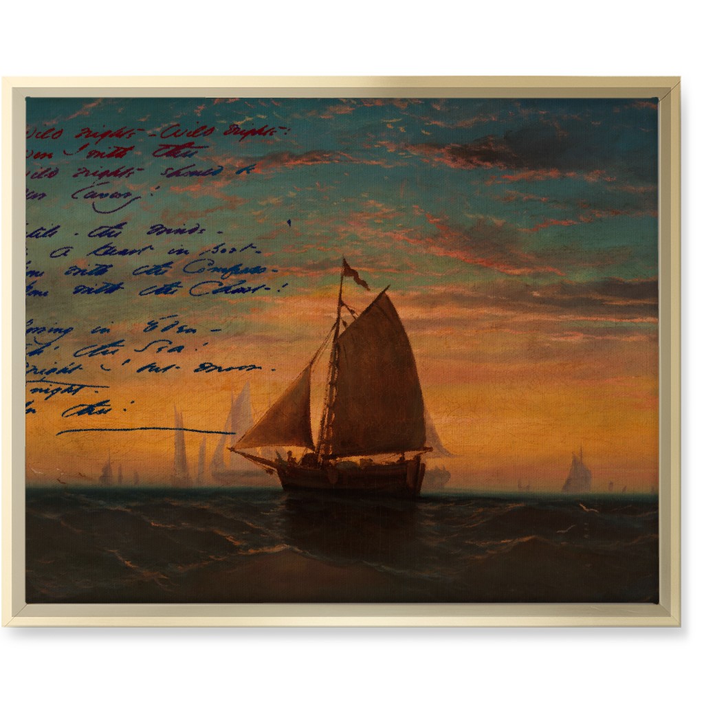 Wild Nights - Multi Wall Art, Gold, Single piece, Canvas, 16x20, Black, Black