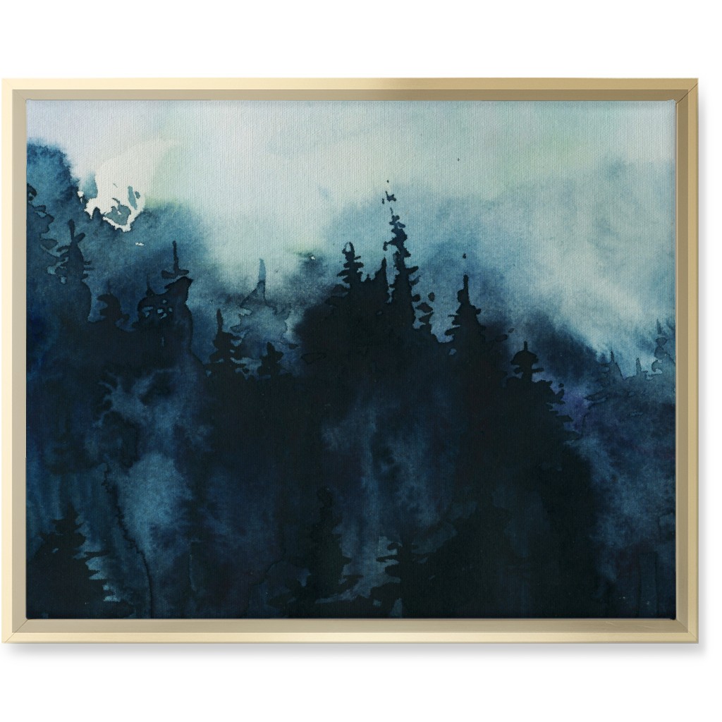 Smoky Mountains - Multi Wall Art, Gold, Single piece, Canvas, 16x20, Blue, True Blue