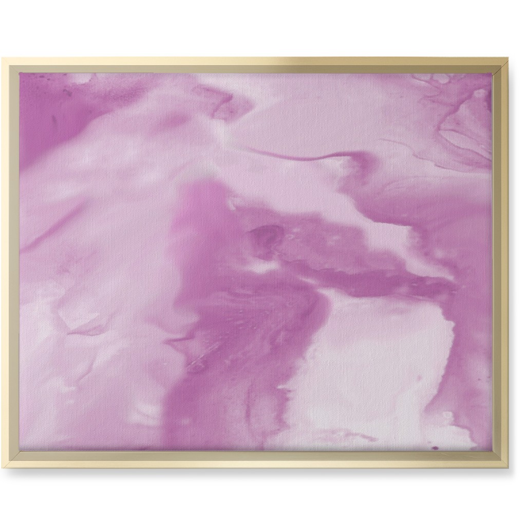 Abstract Watercolor Marble Wall Art, Gold, Single piece, Canvas, 16x20, Purple