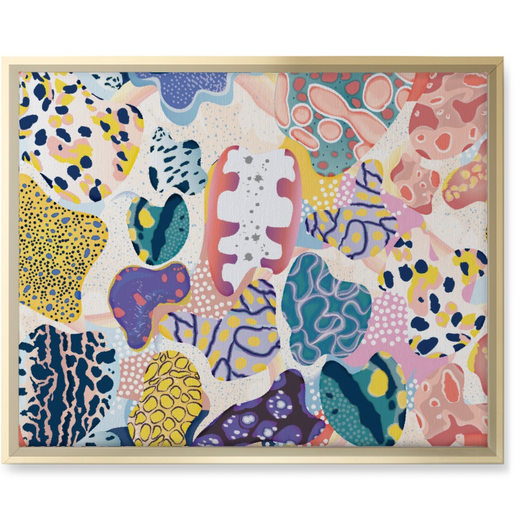 Sea Slug Animal Print - Multi Wall Art, Gold, Single piece, Canvas, 16x20, Multicolor