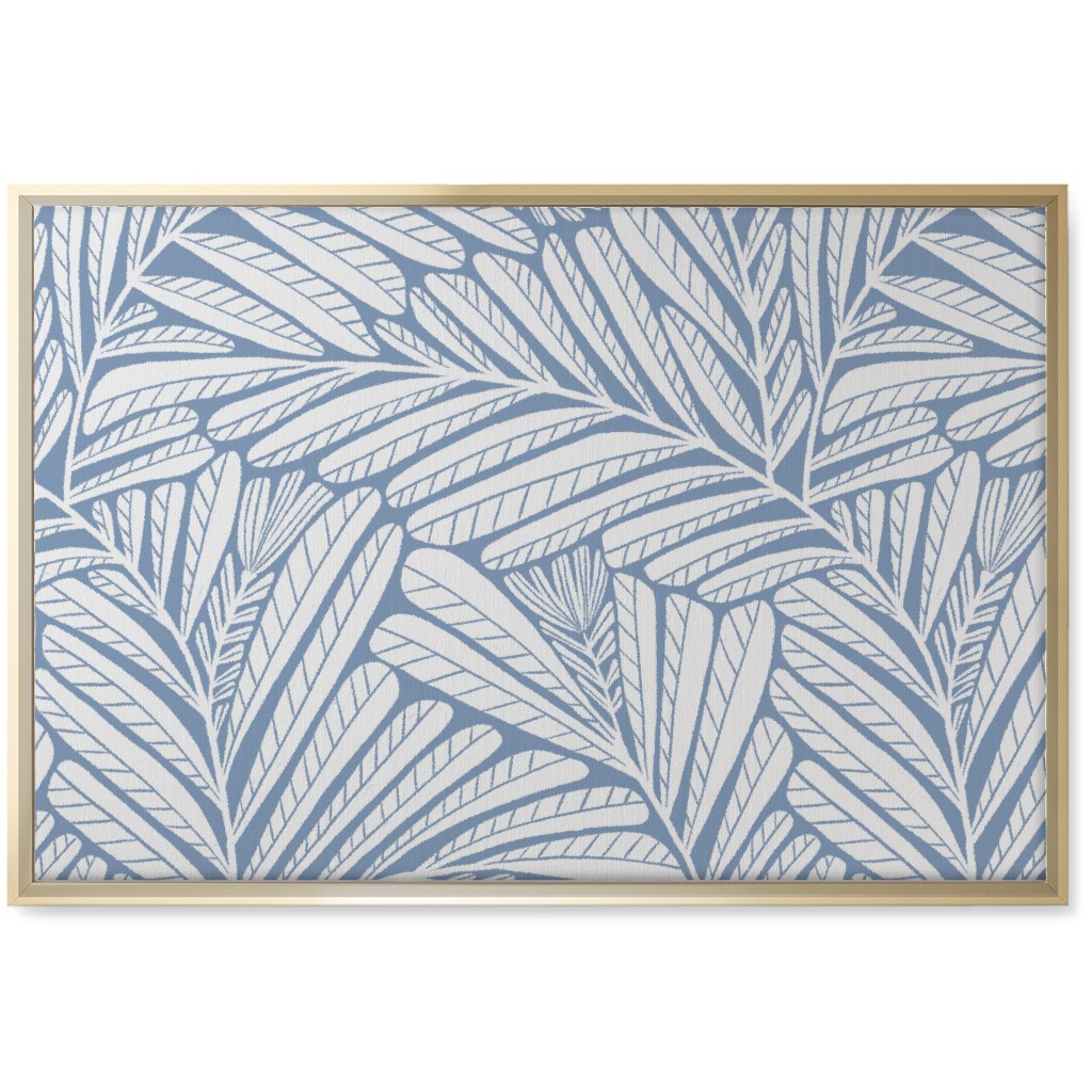 Irene - Blue Wall Art, Gold, Single piece, Canvas, 20x30, Blue, True Blue