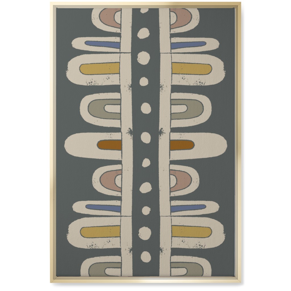 Hills Block Wall Art, Gold, Single piece, Canvas, 20x30, Gray
