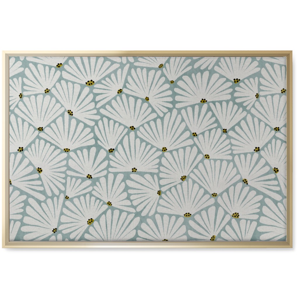 Solie Wall Art, Gold, Single piece, Canvas, 20x30, Blue