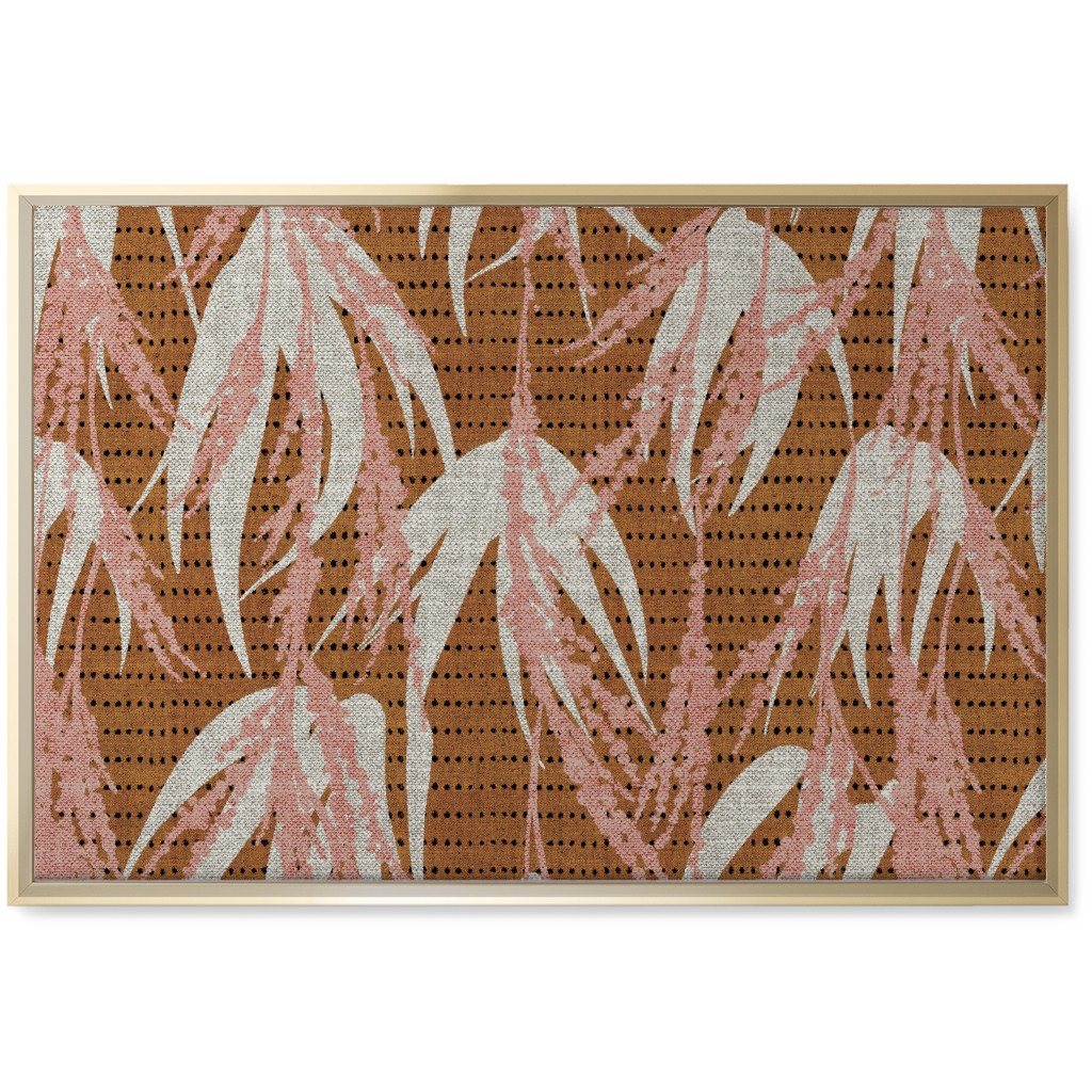 Vintage Palm Wall Art, Gold, Single piece, Canvas, 20x30, Brown