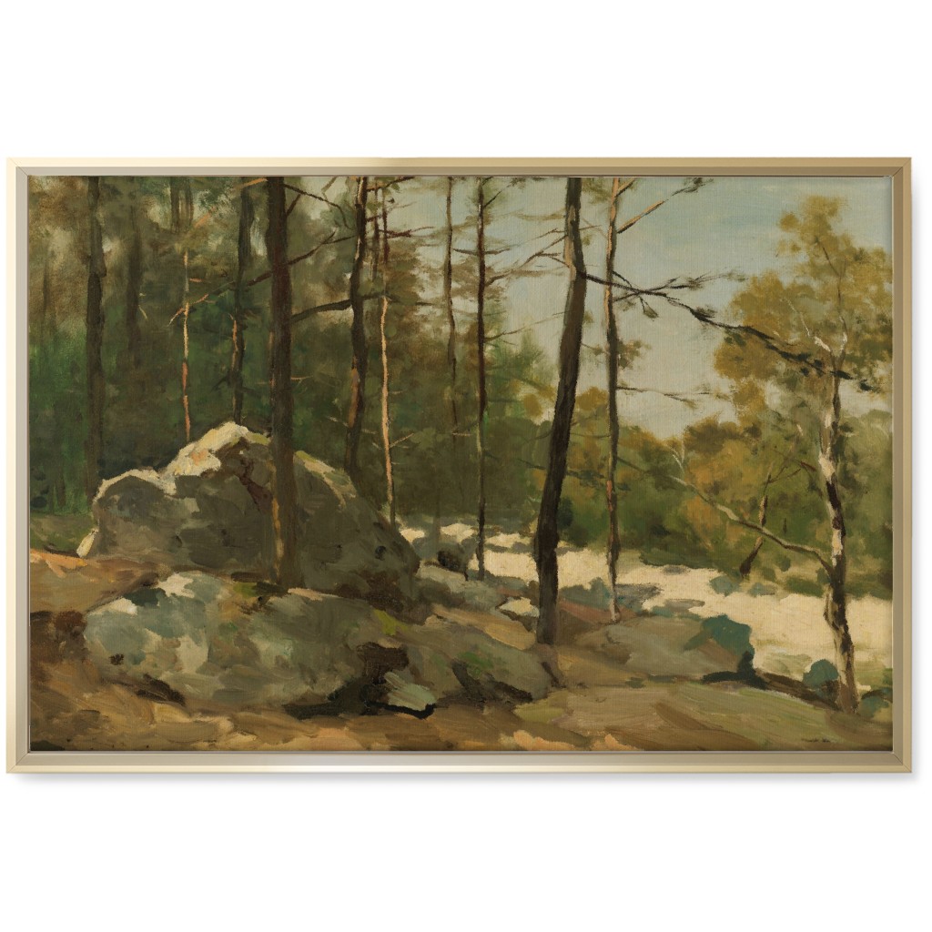Rocky Edge Wall Art, Gold, Single piece, Canvas, 20x30, Green