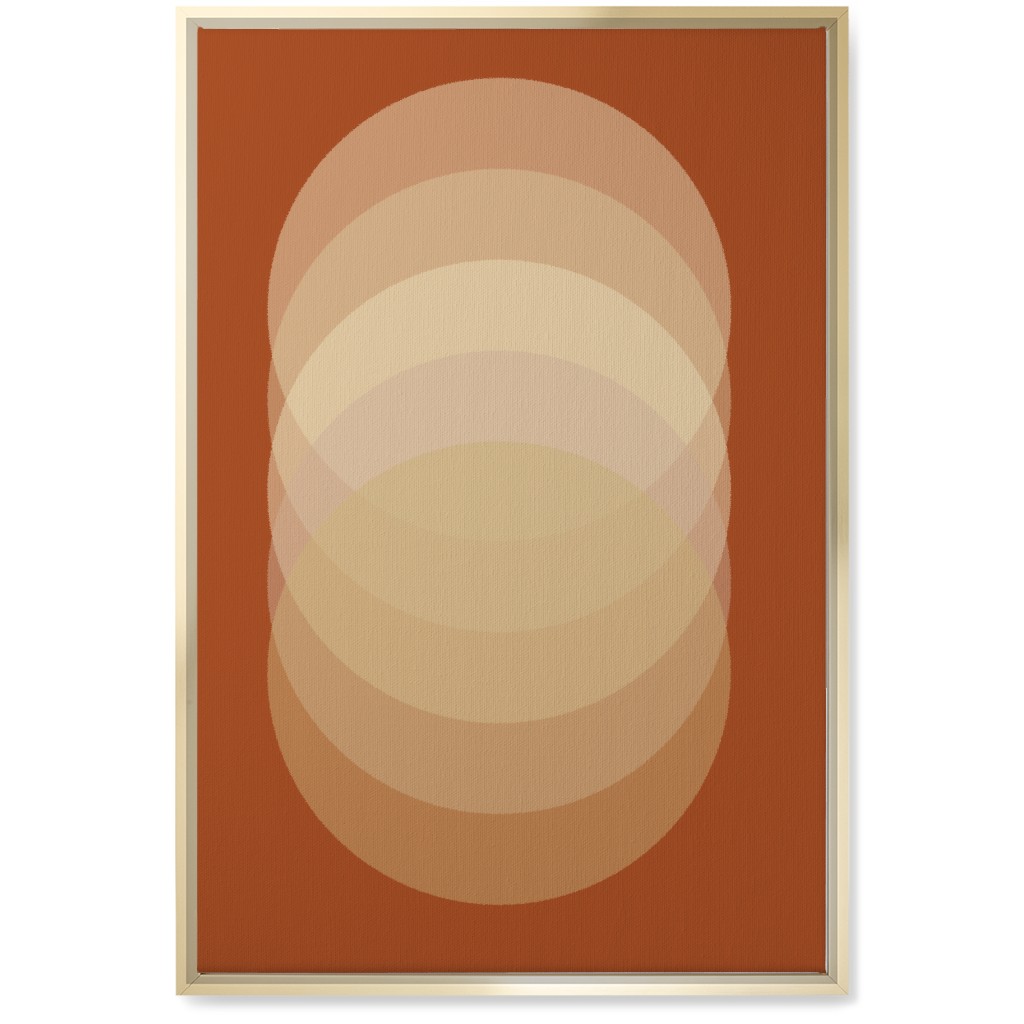 Abstract Sunrise - Orange Wall Art, Gold, Single piece, Canvas, 20x30, Orange