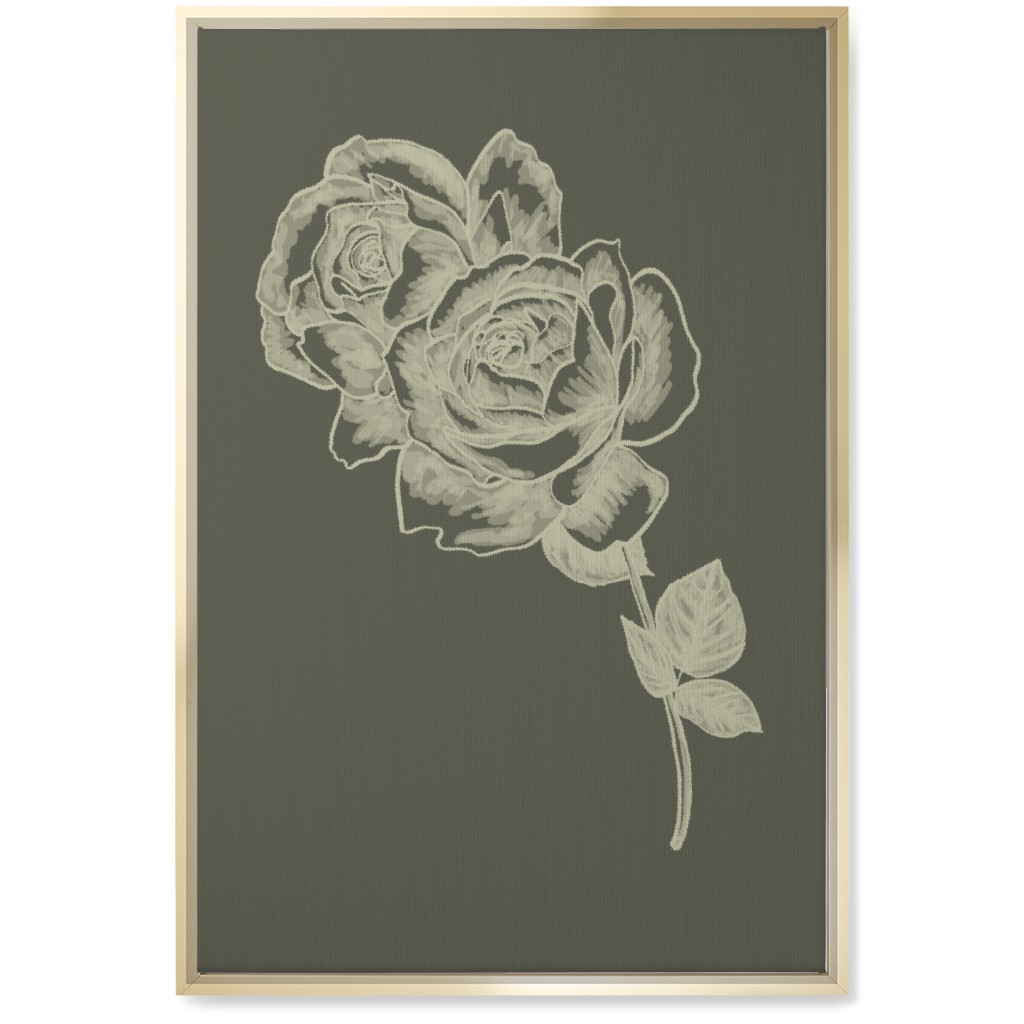 Rose - Neutral Wall Art, Gold, Single piece, Canvas, 20x30, Brown