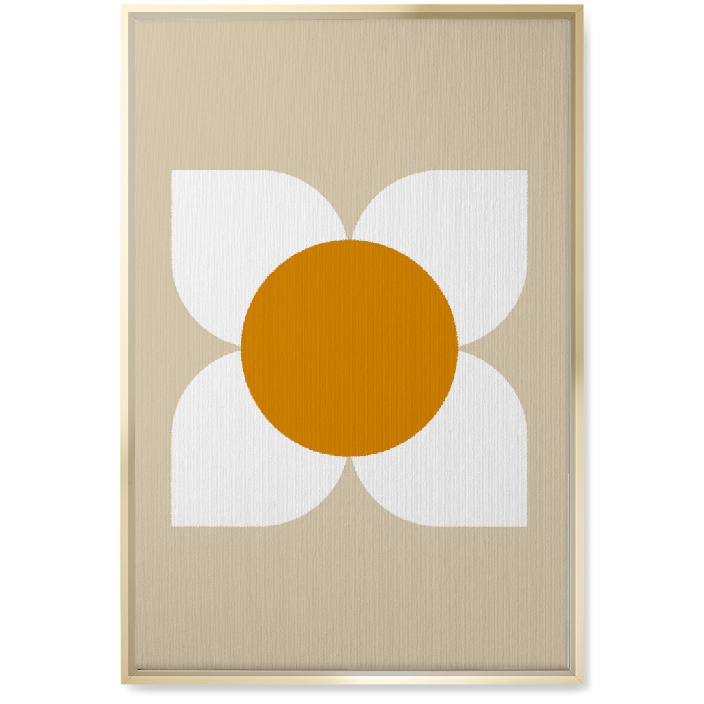Bold Flower - Beige Wall Art, Gold, Single piece, Canvas, 20x30, Beige
