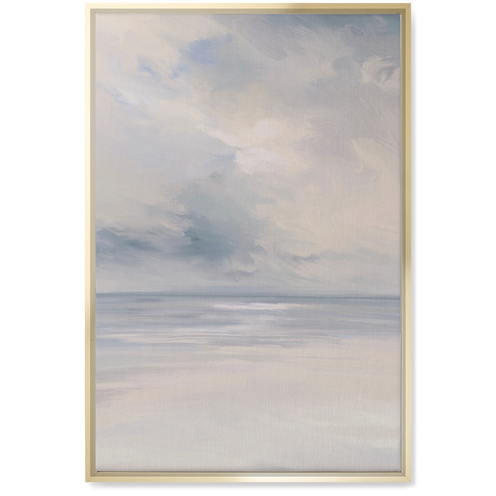 Beach Day - Neutral Wall Art, Gold, Single piece, Canvas, 20x30, Blue