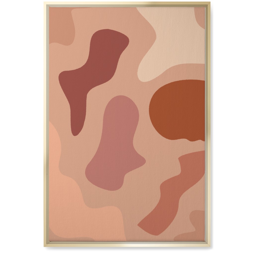 Modern Abstract Canyon - Warm Wall Art, Gold, Single piece, Canvas, 20x30, Pink, Bright Pink