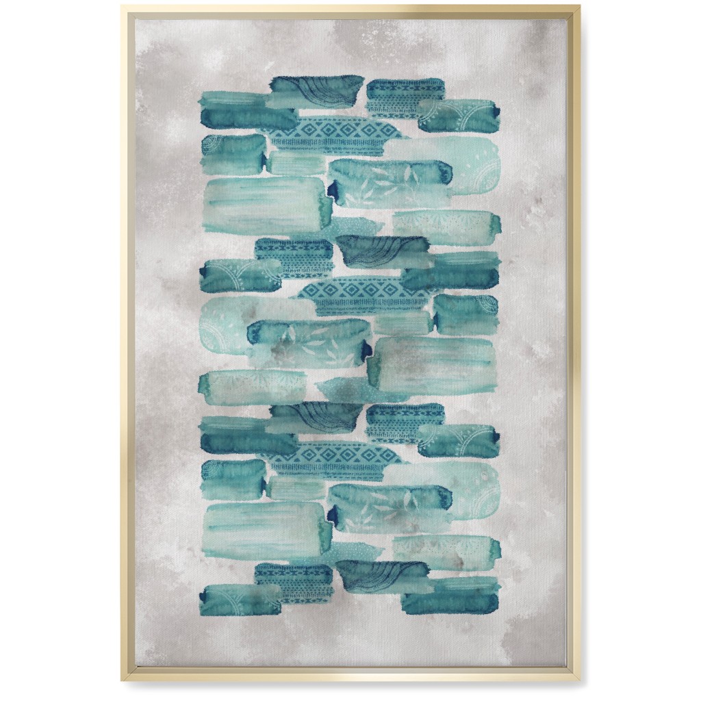 Brink Road Wall Art, Gold, Single piece, Canvas, 20x30, Green, Julep