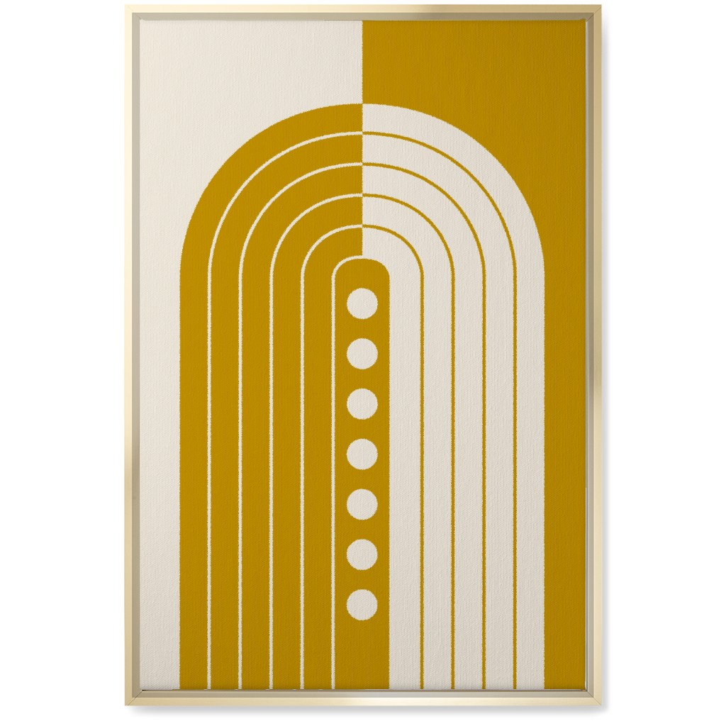 Divided Rainbow - Mustard and Beige Wall Art, Gold, Single piece, Canvas, 20x30, Yellow, Classic Yellow