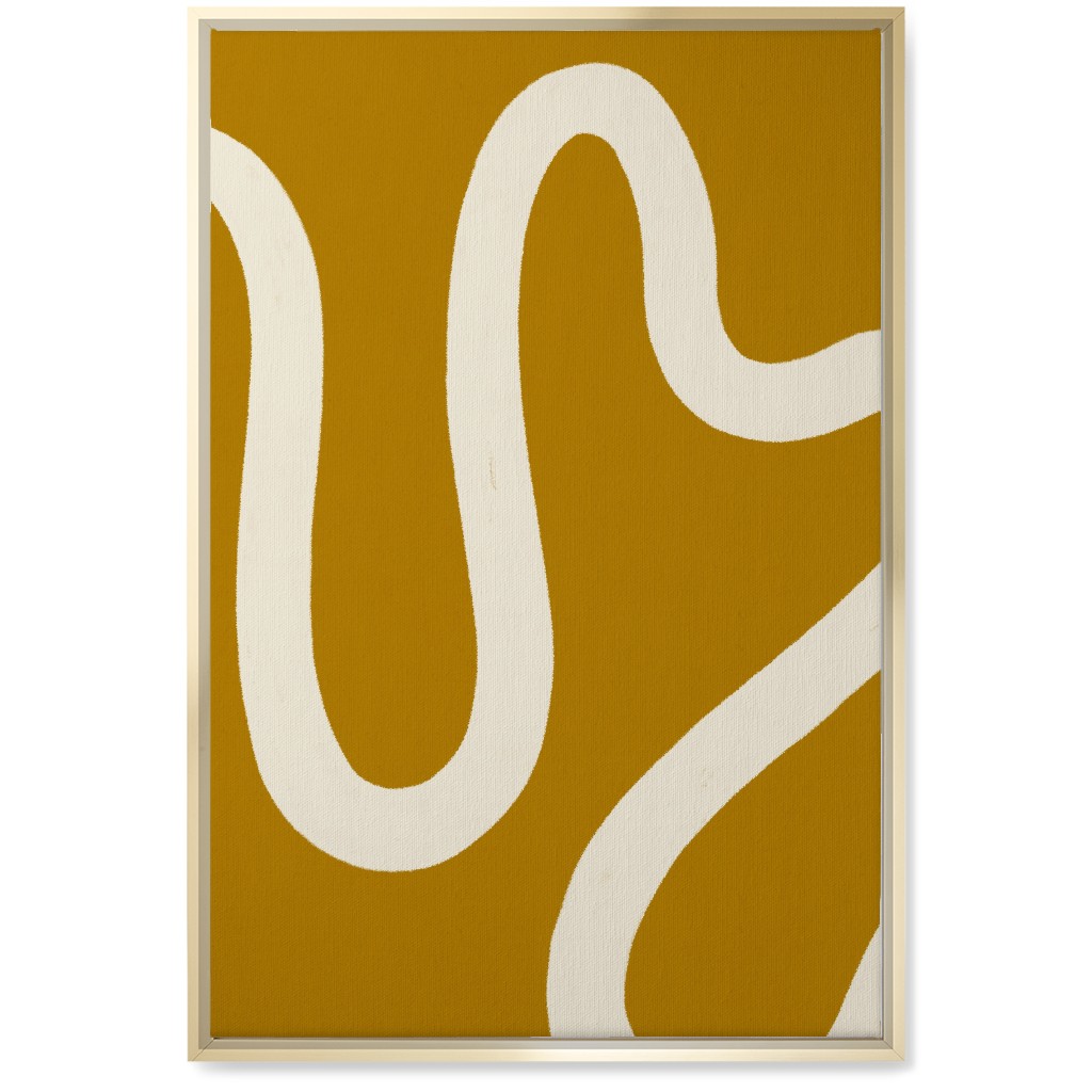 Tangled Brush Strokes Iii Wall Art, Gold, Single piece, Canvas, 20x30, Yellow, Golden