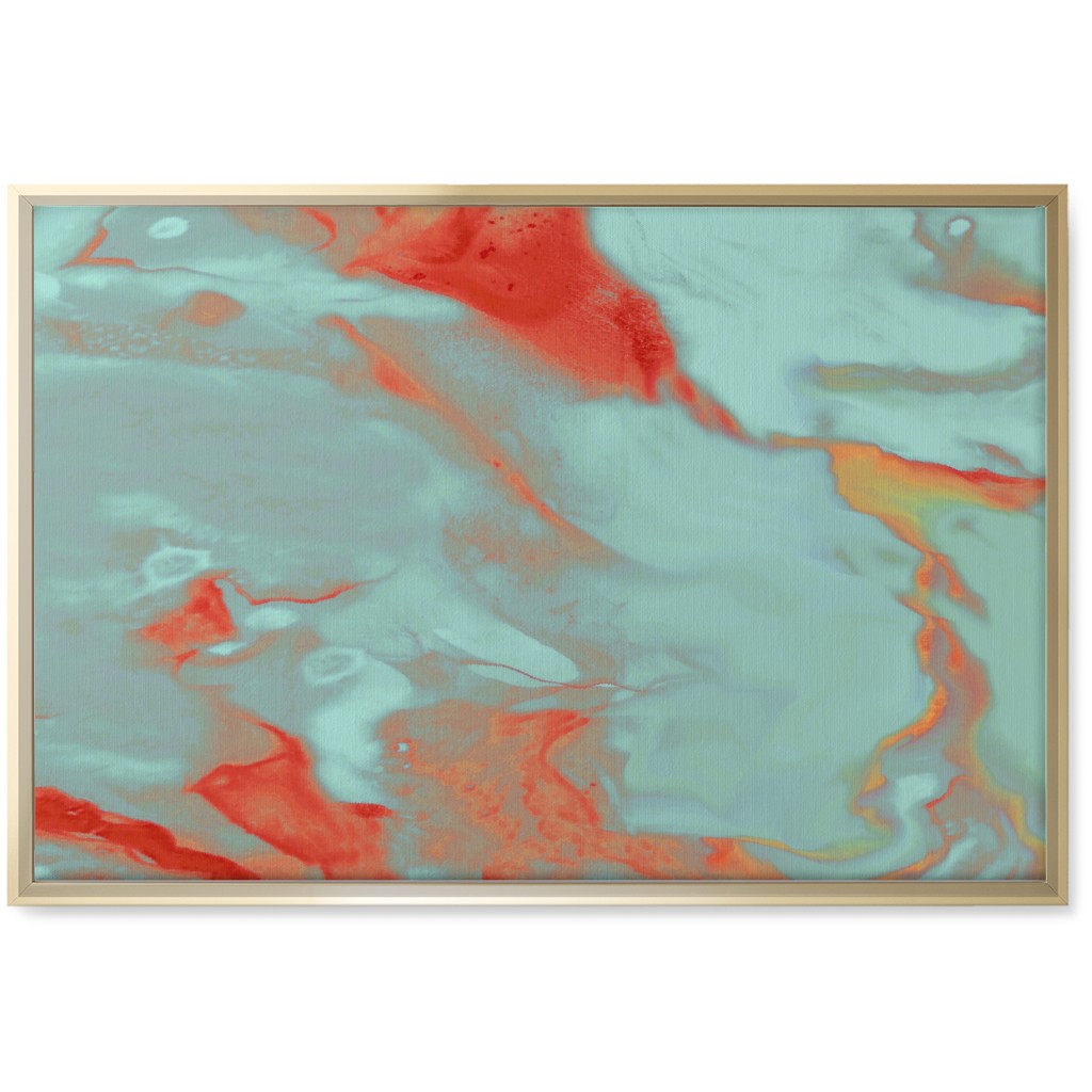Blue And Gold Abstract Wall Art