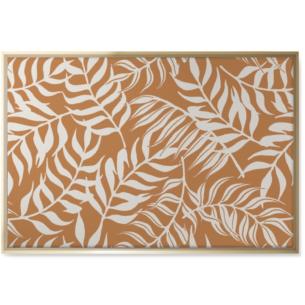 Moving Palms Wall Art, Gold, Single piece, Canvas, 24x36, Orange, Pueblo