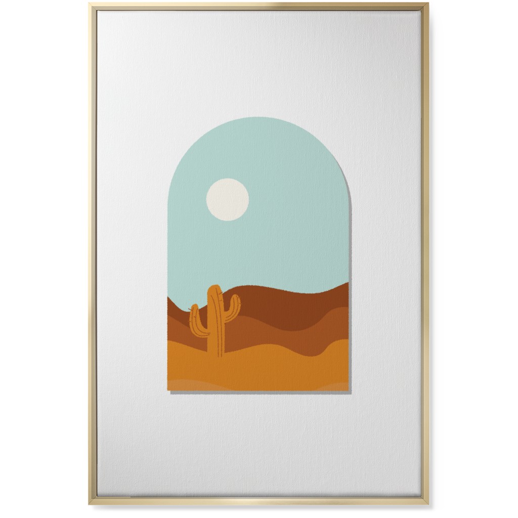 Abstract Landscapes in Windows Wall Art, Gold, Single piece, Canvas, 24x36, Multicolor, Tawny