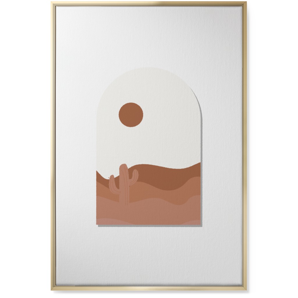 Abstract Landscapes in Windows Wall Art, Gold, Single piece, Canvas, 24x36, Pink