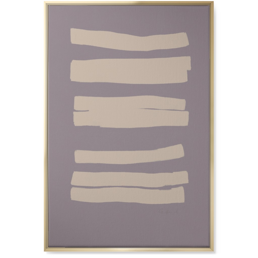 Bold Stripes Abstract Ii Wall Art, Gold, Single piece, Canvas, 24x36, Purple