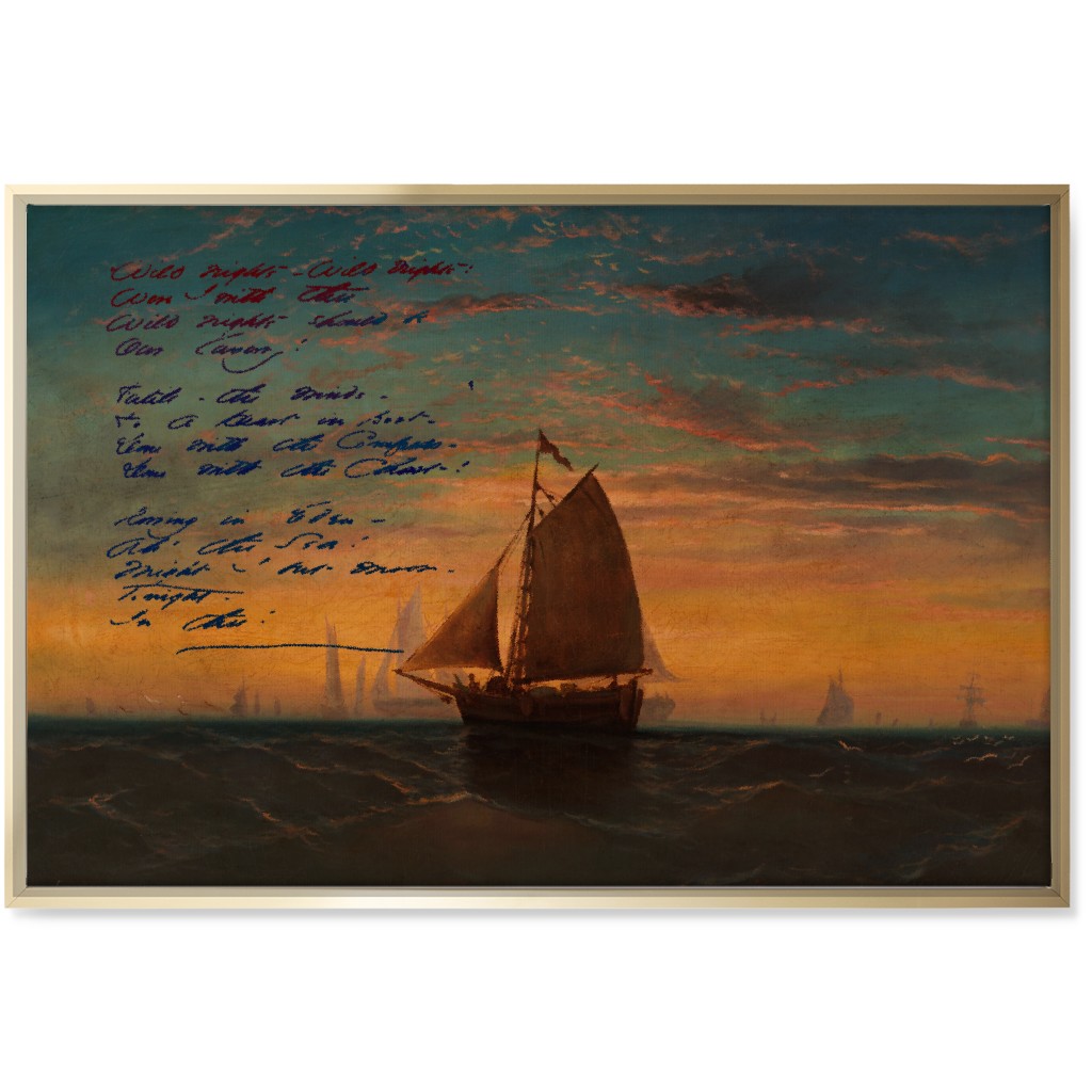 Wild Nights - Multi Wall Art, Gold, Single piece, Canvas, 24x36, Black, Black