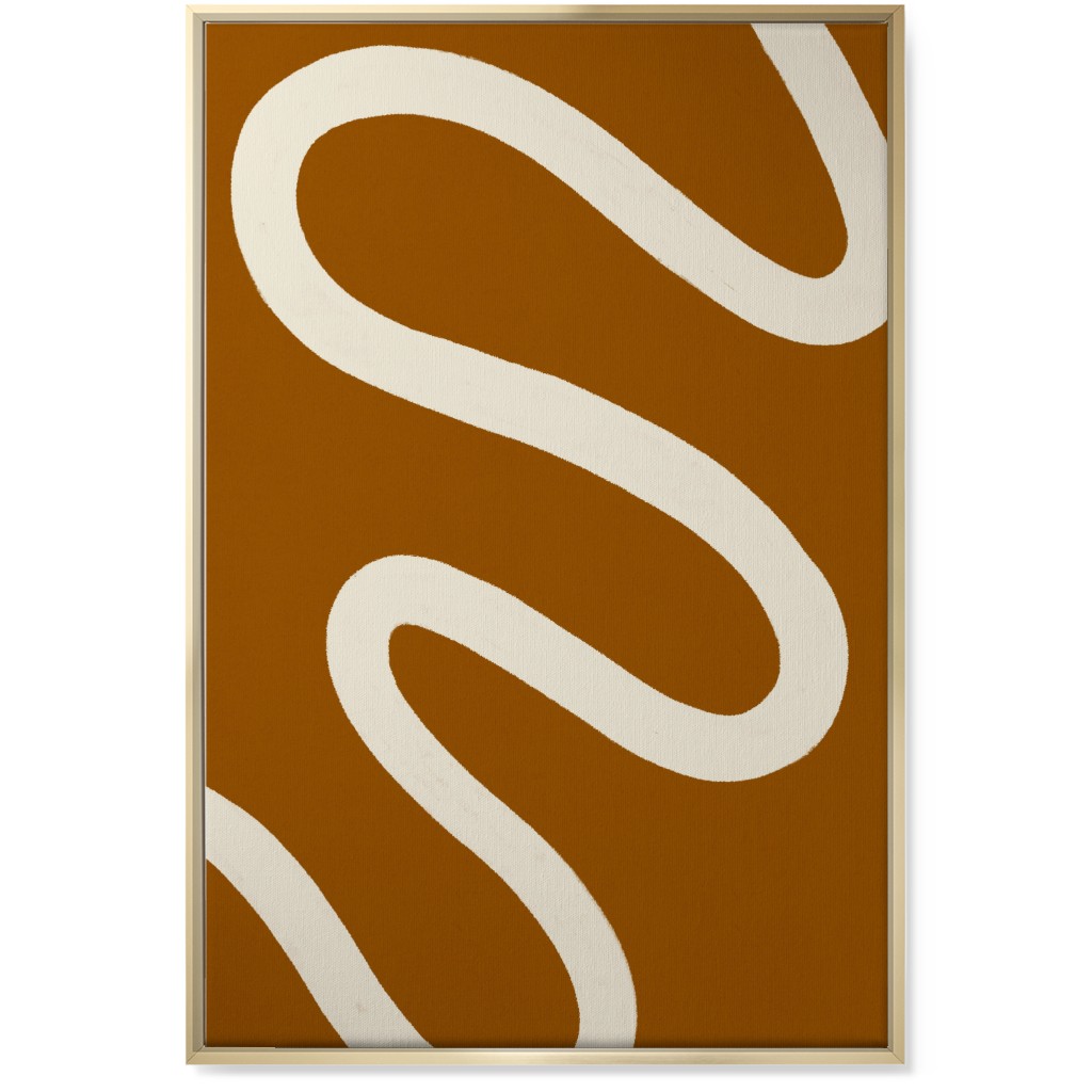 Tangled Brush Strokes Ii Wall Art, Gold, Single piece, Canvas, 24x36, Orange, Earth