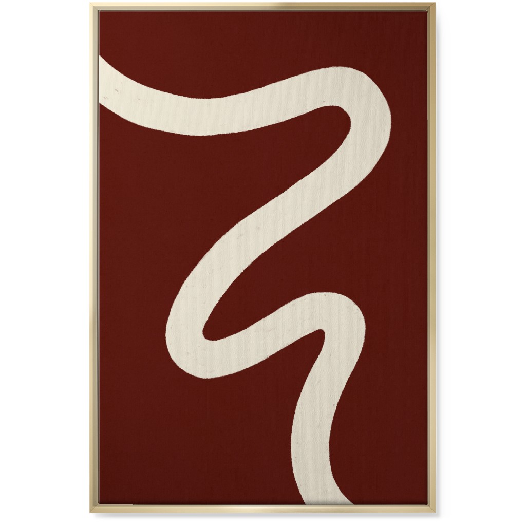 Tangled Brush Strokes Iv Wall Art, Gold, Single piece, Canvas, 24x36, Red