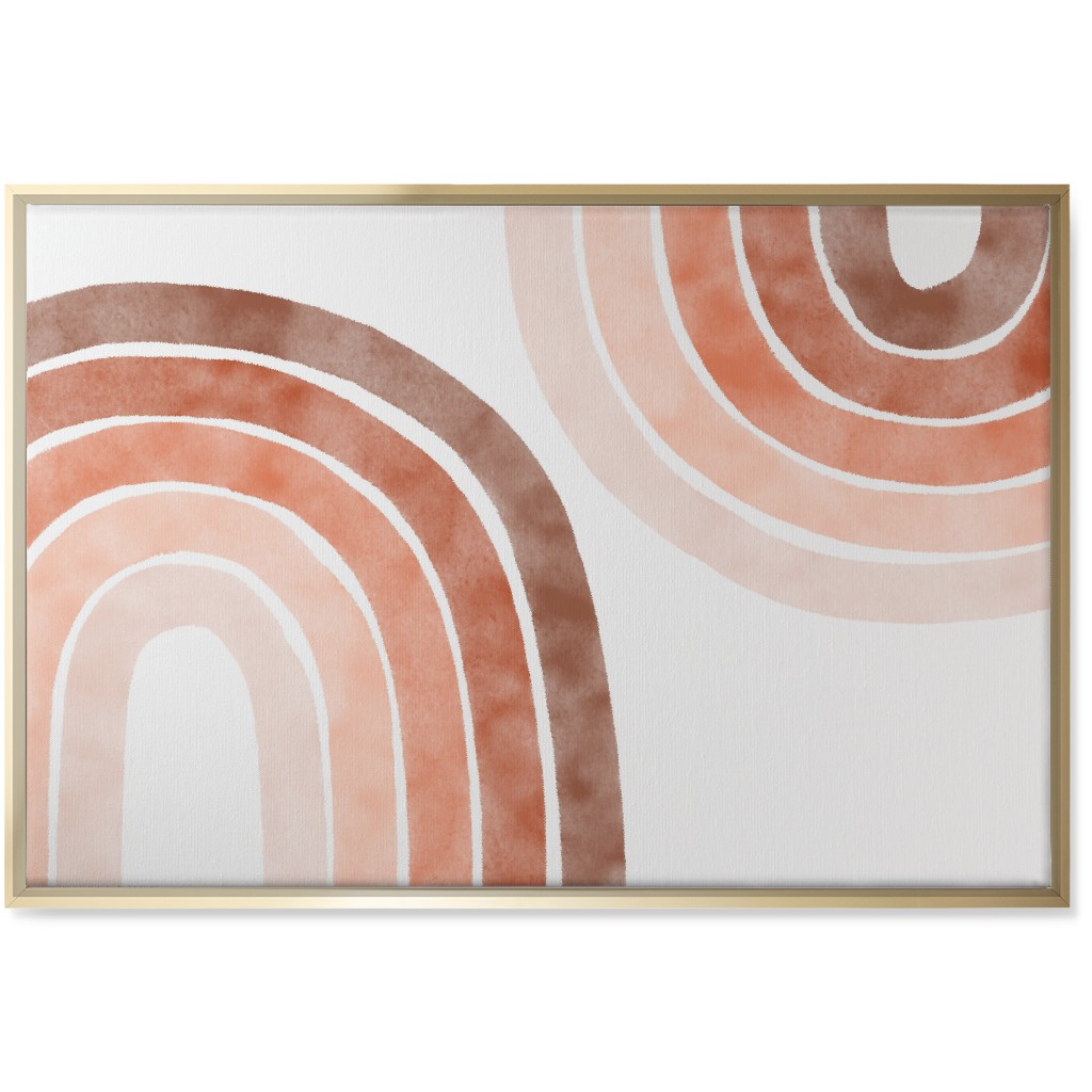 Boho Rainbows - Warm Neutral Wall Art, Gold, Single piece, Canvas, 24x36, Pink