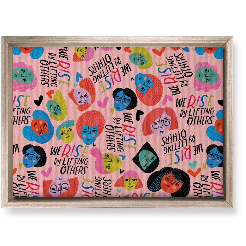 We Rise By Lifting Others - Multi Wall Art, Metallic, Single piece, Canvas, 10x14, Multicolor