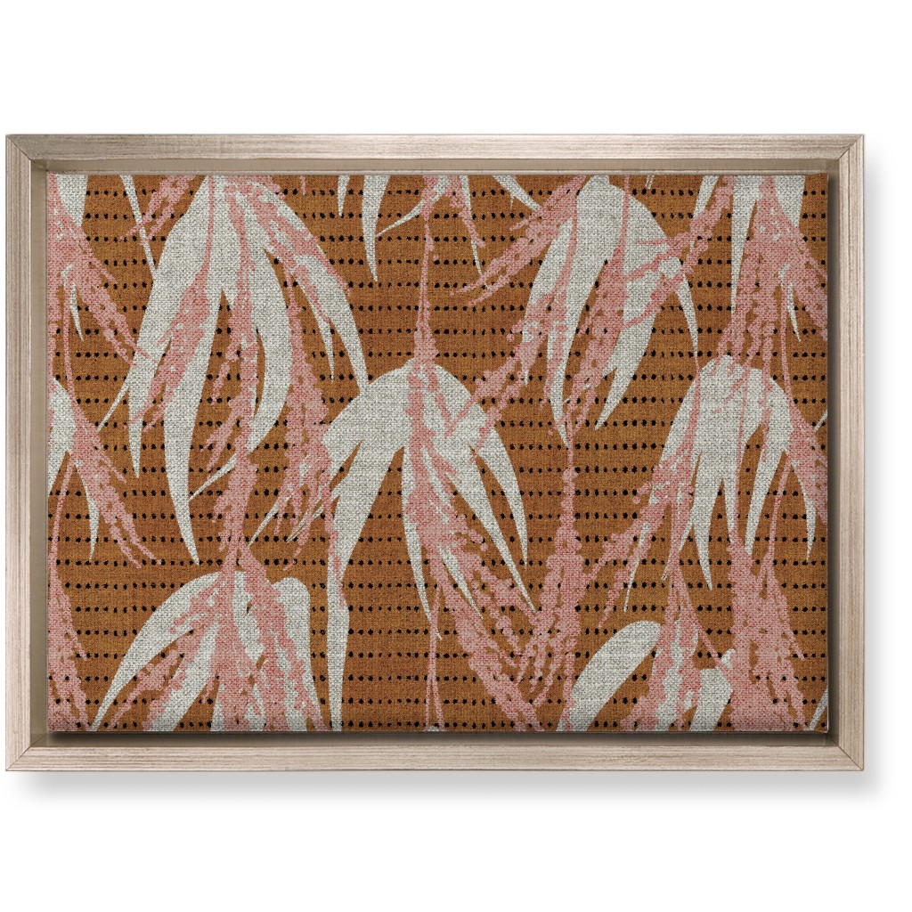 Vintage Palm Wall Art, Metallic, Single piece, Canvas, 10x14, Brown