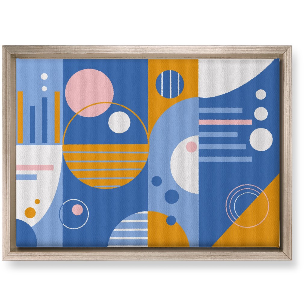 Abstract Playground - Multi Wall Art, Metallic, Single piece, Canvas, 10x14, Blue