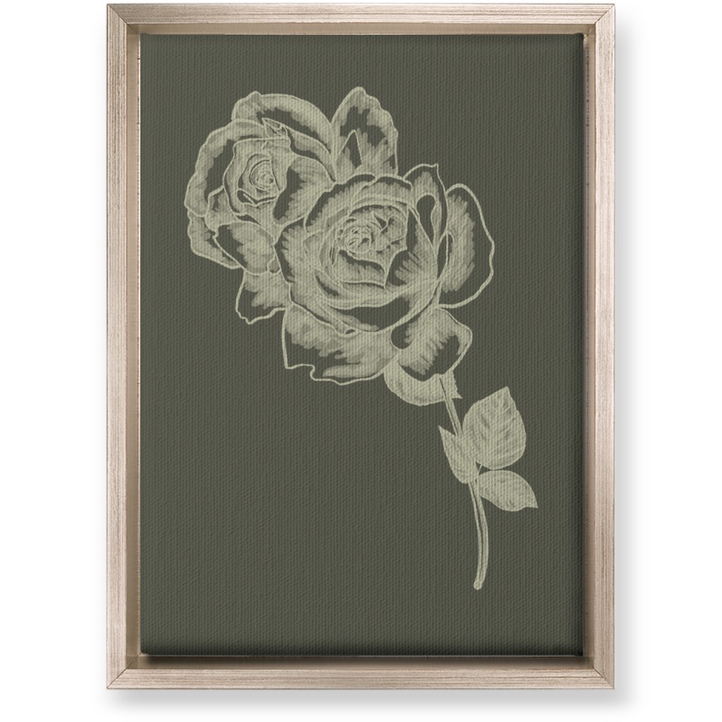 Rose - Neutral Wall Art, Metallic, Single piece, Canvas, 10x14, Brown