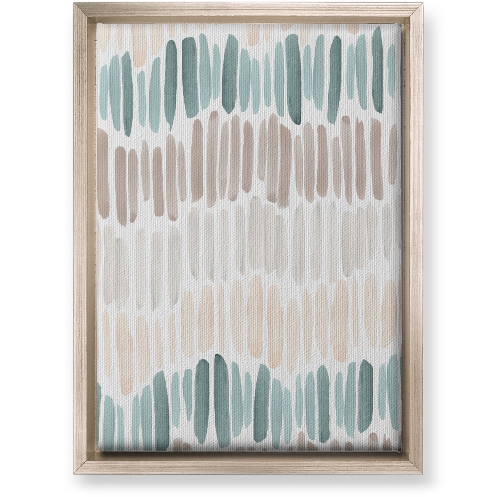 Many Brushstrokes Wall Art, Metallic, Single piece, Canvas, 10x14, Beige
