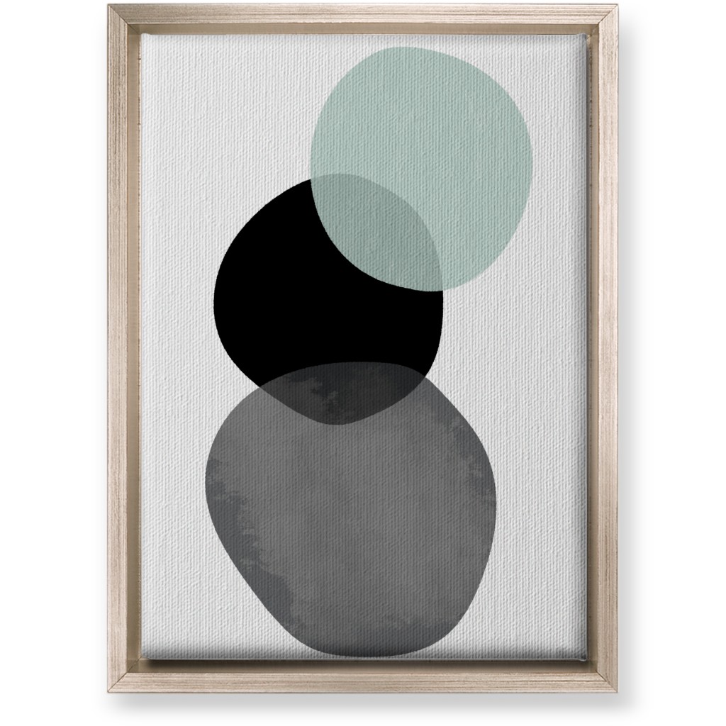 Stones Wall Art, Metallic, Single piece, Canvas, 10x14, Green