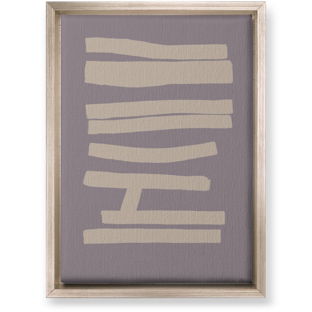 Bold Abstract Stripes Wall Art, Metallic, Single piece, Canvas, 10x14, Purple